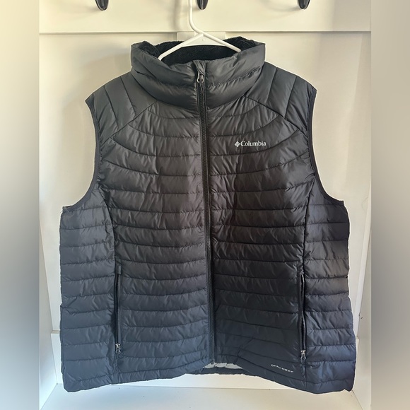Columbia Women's Black Puffer Omni-Heat Full Zip Insulated Vest 2x - Picture 1 of 4